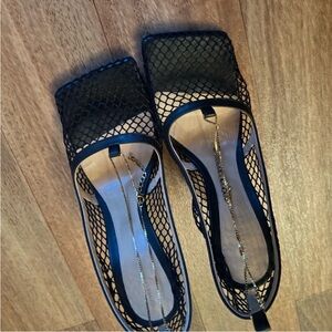 Bottega veneta Black Mesh Sandals